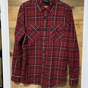 Harley‎ Davidson Men's Long Sleeve Button Down Flannel Casual Shirt Large